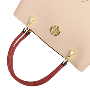 Embroidery Genuine Leather Elegant Crossbody Bag Veined Pattern - SinoCultural -- SC1753-A1