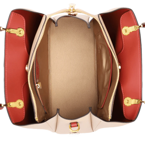 Embroidery Genuine Leather Elegant Crossbody Bag Veined Pattern - SinoCultural -- SC1753-A1