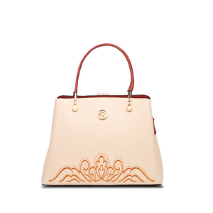 Embroidery Genuine Leather Elegant Crossbody Bag - SinoCultural -- SC1753-A4