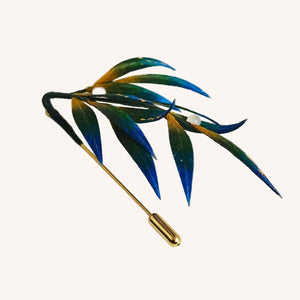 Cuiyun Bamboo Leaf Brooch | Chinese Intangible Heritage Ronghua Craft