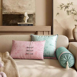 Chinoiserie Luxe Fresh Living Room Sofa Throw Pillow - SinoCultural -- SJZBZ063A