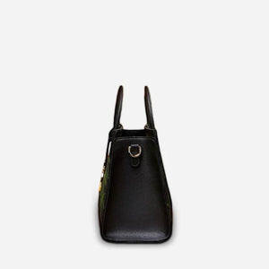 Mulberry Silk Bamboo Print Black Crossbody Bag - SinoCultural -- P17003305