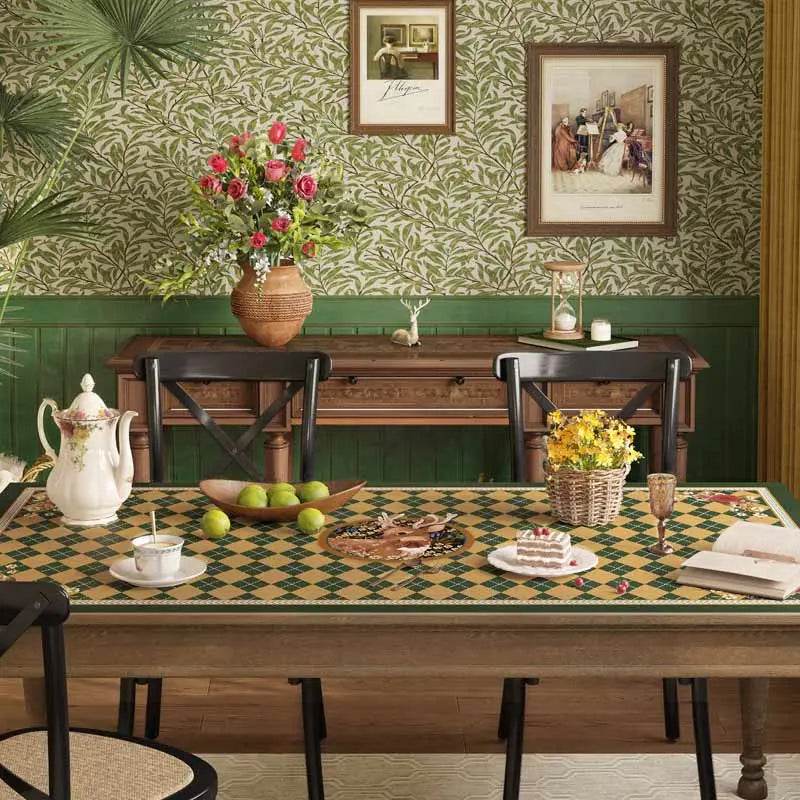 Christmas Limited Series Green Festive Reindeer Table Mat - SinoCultural -- HS-CZD1149-1