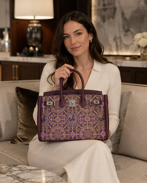Chinoiserie Luxury Song Brocade Aesthetic Top-Handle Bag — Horse Leap Bada