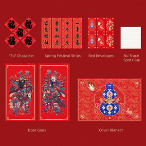 Chinese New Year Spring Festival Couplets & Blessings Gift Set - SinoCultural -- CNY025