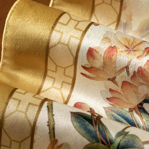 Chinoiserie Autumn Living Room Couch Cushion Pouf - SinoCultural -- B48J0022-1-C