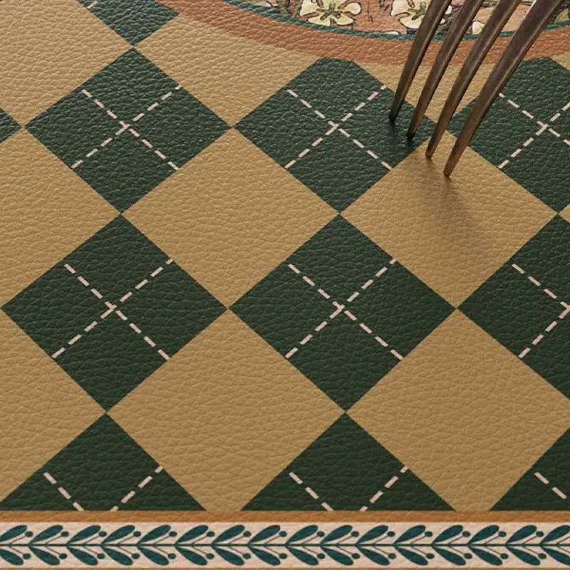 Christmas Limited Series Green Festive Reindeer Table Mat - SinoCultural -- HS-CZD1149-1