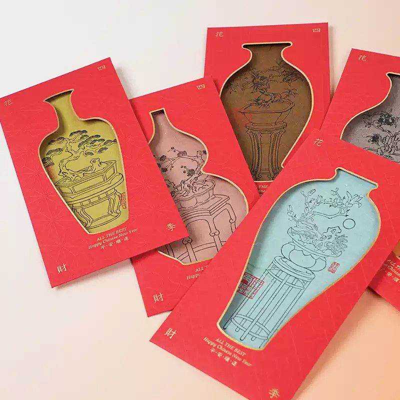 Chinese New Year Red Envelopes 2025 New Year Gift Lai See Pack - SinoCultural -- CNY027