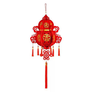 Chinese New Year 2025 Red Lantern Hanging Decoration - SinoCultural -- CNY009-1