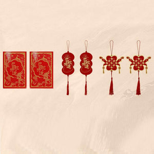 Chinese New Year Fu Tube Spring Couplets in Gift Cylinder Box - SinoCultural -- CNY012