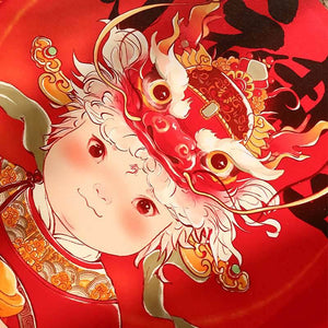 Chinese New Year God of Wealth Sticker Decoration Door Sticker - SinoCultural -- CNY018