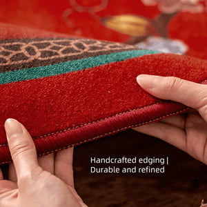 Chinoiserie Luxury Red Washable Living Room Area Rug - SinoCultural -- LZ003A140