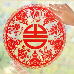 Chinese New Year 2025 Fu Character Static Cling Window Decals - SinoCultural -- CNY004-1