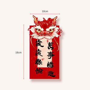 Chinese New Year Red Envelopes Creative Lucky Money Pouches - SinoCultural -- CNY015