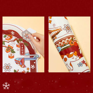 Chinese New Year Forbidden City Snow Window Clings - SinoCultural -- CNY005