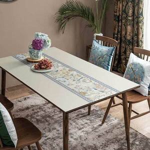 Chinoiserie Elegant High-end Floral Rectangular Leather Table Placemat - SinoCultural -- TM041A6060