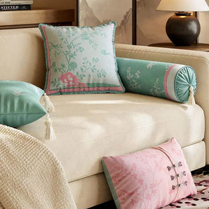 Chinoiserie Luxe Fresh Living Room Sofa Throw Pillow - SinoCultural -- SJZBZ063A