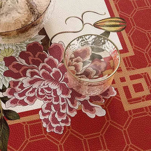 Chinoiserie Diatomite Absorbent Quick-Dry Non-Slip Round Coaster - SinoCultural -- TM052A16