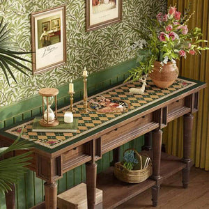 Christmas Limited Series Green Festive Reindeer Table Mat - SinoCultural -- HS-BGD4156-1