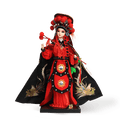 12-Inch Vintage Chinese Dolls - Handmade Peking Opera Mulan Art Collectible - SinoCultural -- T1201001