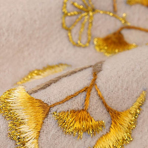 Handmade Suzhou Embroidery Wool Cashmere Scarf Shawl for Women 200x38cm - SinoCultural -- HYFSJ055-3
