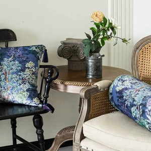 Chinoiserie Luxurious Royal Garden Round Throw Pillow - SinoCultural -- SJZBZ067A01