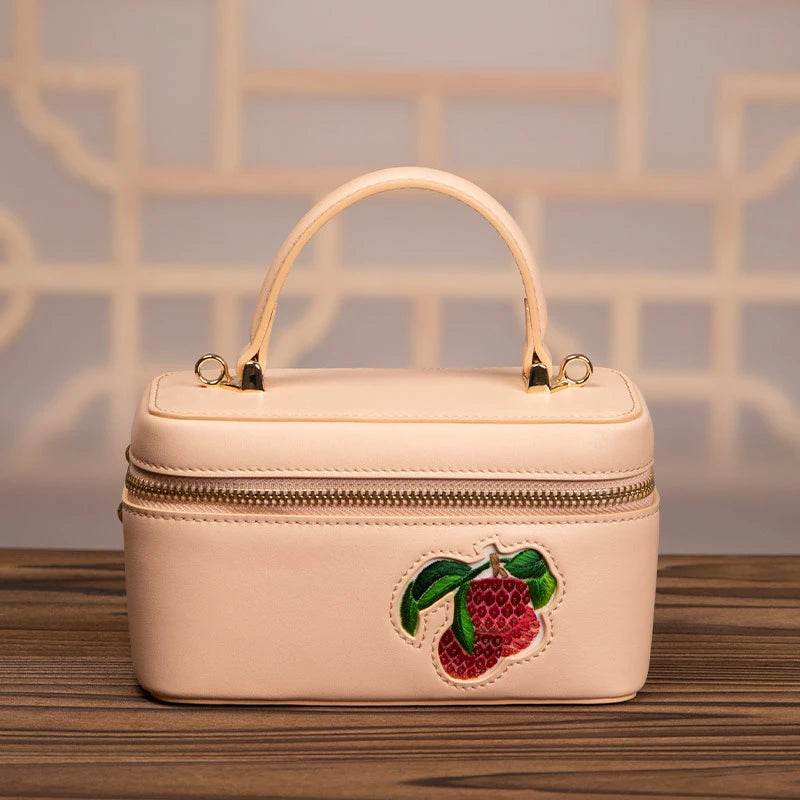 Sinocultural Handcrafted Embroidered Lychee Makeup Bag - SinoCultural -- BXW06WCS189A02
