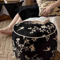 Chinoiserie Autumn Living Room Couch Cushion Pouf - SinoCultural -- B48J0006-1-C