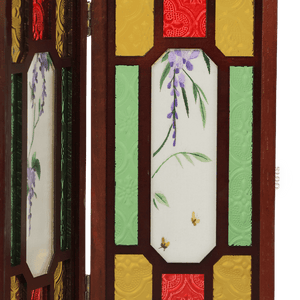 Handcrafted Embroidery Wisteria Cantonese Mansion Window Ornament - SinoCultural -- BXL06WCS174A04