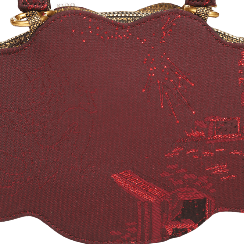 Ultra-Light Ruyi Loong Embroidery Handbag – Recycled Fabric with Hualuo Silk 205g - SinoCultural -- GD1211