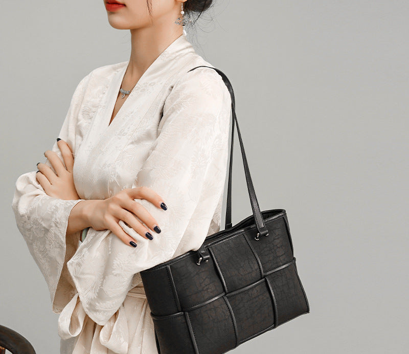 Xiangyun Silk Bag New Chinese Style Genuine Leather Underarm Bag