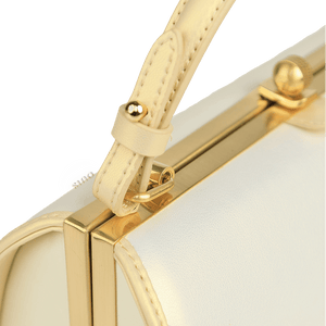 Embroidery Leather White Shoulder Bag Lotus Elegant Handbag - SinoCultural -- P120312