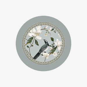 Chinoiserie Diatomite Absorbent Quick-Dry Non-Slip Round Coaster - SinoCultural -- TM026A16