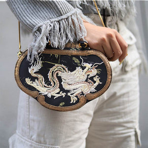Ruyi Loong Embroidered Tote Bag – Ultra-Light 205g,Recycled Fabric & Hualuo Silk - SinoCultural -- GD1210