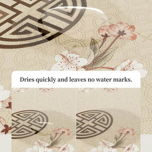 Chinoiserie Retro Spring Floral Chinese Pattern Tea Table Mat - SinoCultural -- TM007A15