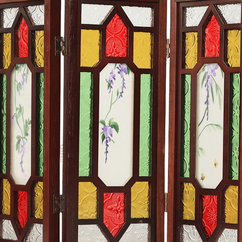 Handcrafted Embroidery Wisteria Cantonese Mansion Window Ornament - SinoCultural -- BXL06WCS174A04