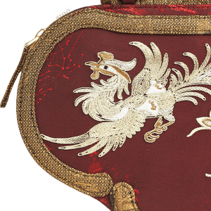 Ultra-Light Ruyi Phoenix Embroidery Handbag Recycled Fabric with Hualuo Silk 205g - SinoCultural -- GD1212