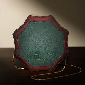 Ultra-Light Hexagonal Eco-Friendly Fabric Vintage Style Crossbody Bag 194g - SinoCultural -- GD1205