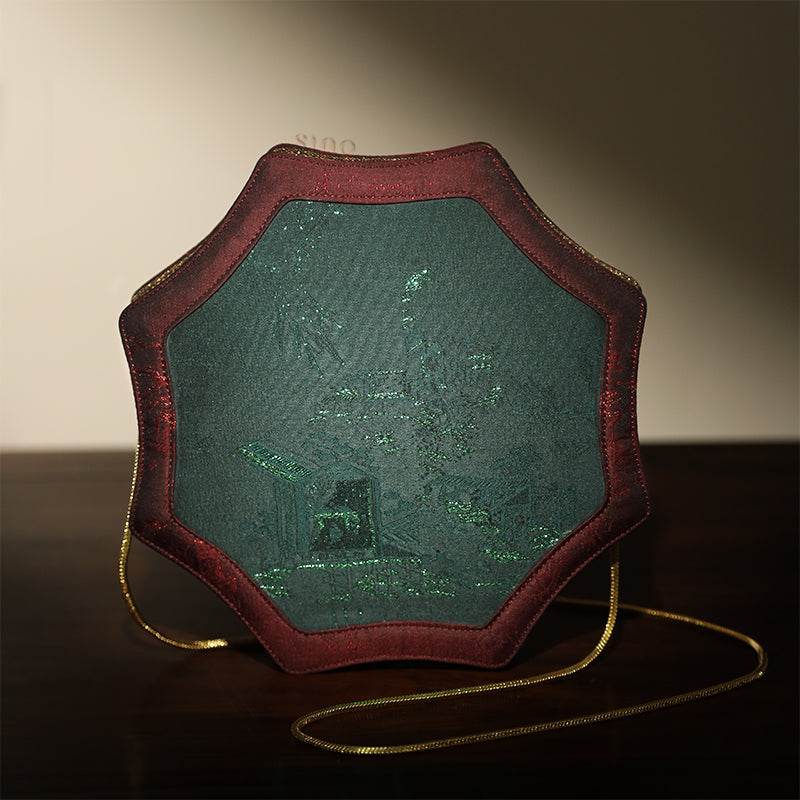 Ultra-Light Hexagonal Eco-Friendly Fabric Vintage Style Crossbody Bag 194g - SinoCultural -- GD1205