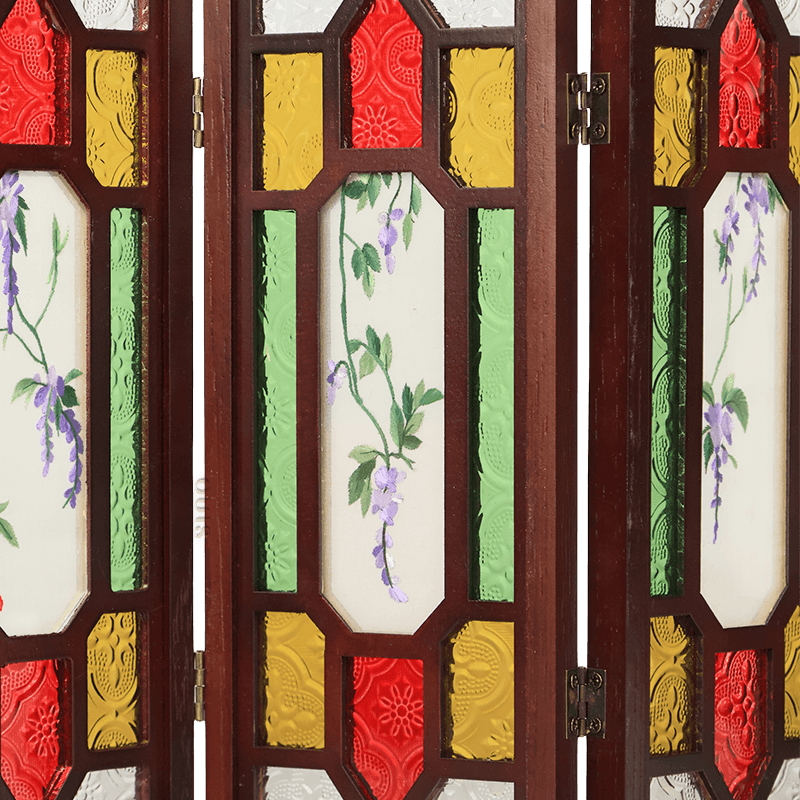 Handcrafted Embroidery Wisteria Cantonese Mansion Window Ornament - SinoCultural -- BXL06WCS174A04