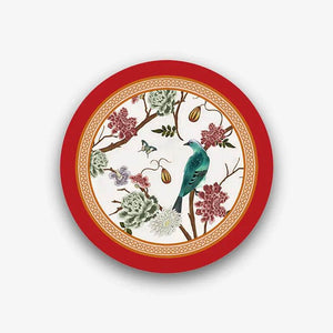 Chinoiserie Diatomite Absorbent Quick-Dry Non-Slip Round Coaster - SinoCultural -- TM052A16