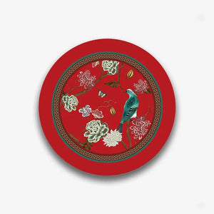 Chinoiserie Diatomite Absorbent Quick-Dry Non-Slip Round Coaster - SinoCultural -- TM052A16