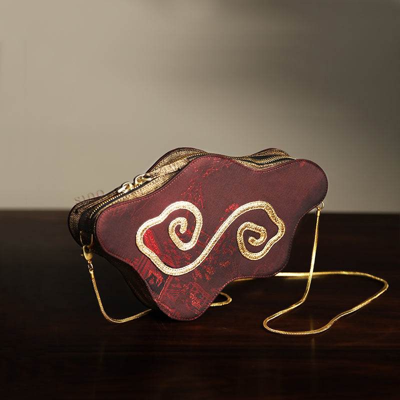 Ultra-Light Cloud Shape Handbag in Recycled Fabric with Hualuo Silk 145g - SinoCultural -- GD1203
