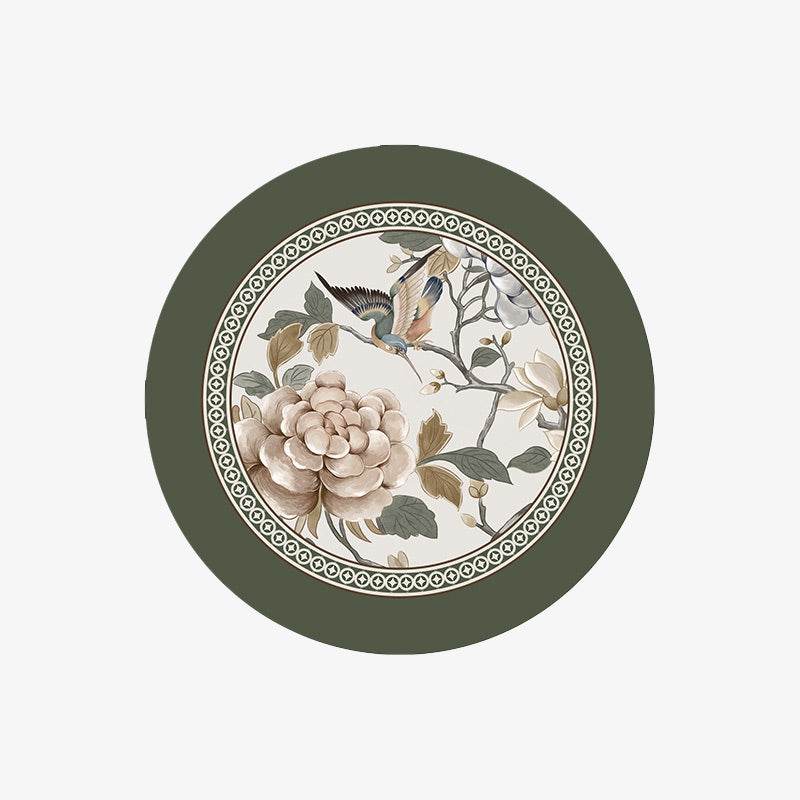 Chinoiserie Diatomite Absorbent Quick-Dry Non-Slip Round Coaster - SinoCultural -- TM026A16
