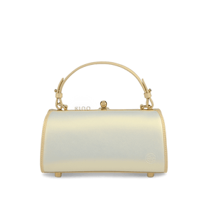 Embroidery Leather White Shoulder Bag Lotus Elegant Handbag - SinoCultural -- P120312