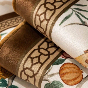 Chinoiserie Autumn Living Room Couch Cushion Pouf - SinoCultural -- B48J0019-C