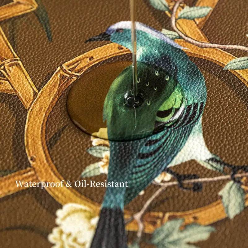 Chinoiserie Leather Waterproof Oil-proof Dining Table Mat - SinoCultural -- TM012A6060