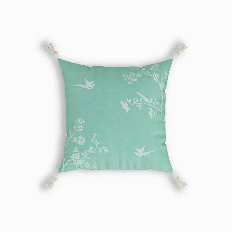 Chinoiserie Luxe Fresh Living Room Sofa Throw Pillow - SinoCultural -- SJZBZ063A