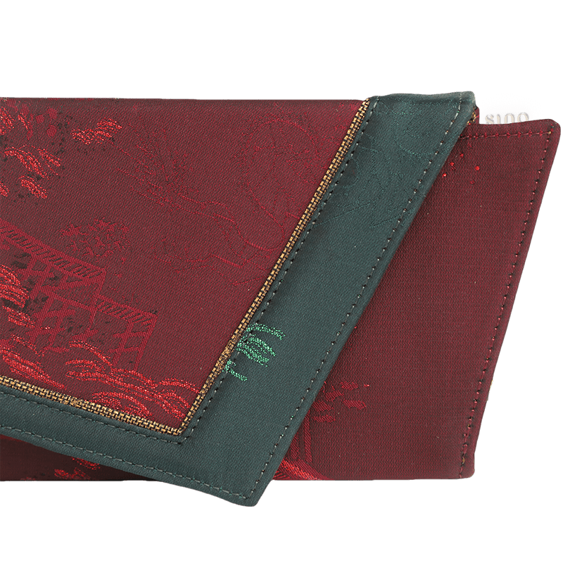 Ultra-Light Envelope Clutch Handbag in Recycled Fabric with Hualuo Silk 216g - SinoCultural -- GD1202