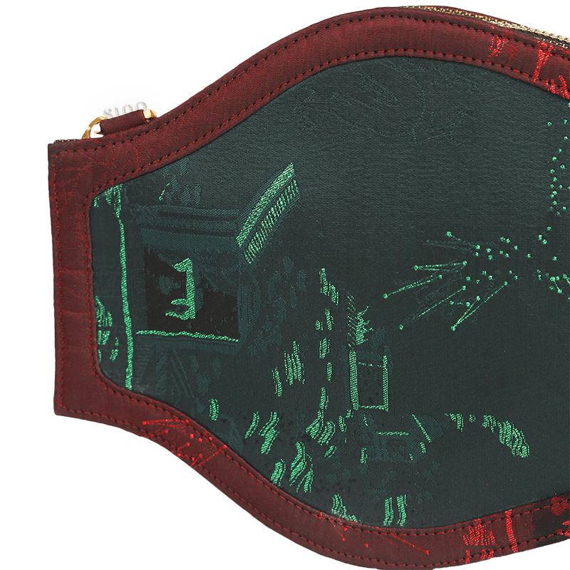 Ultra-Light Water Bottle-Shaped Song Brocade Vintage Style Crossbody Bag 164g - SinoCultural -- GD1204